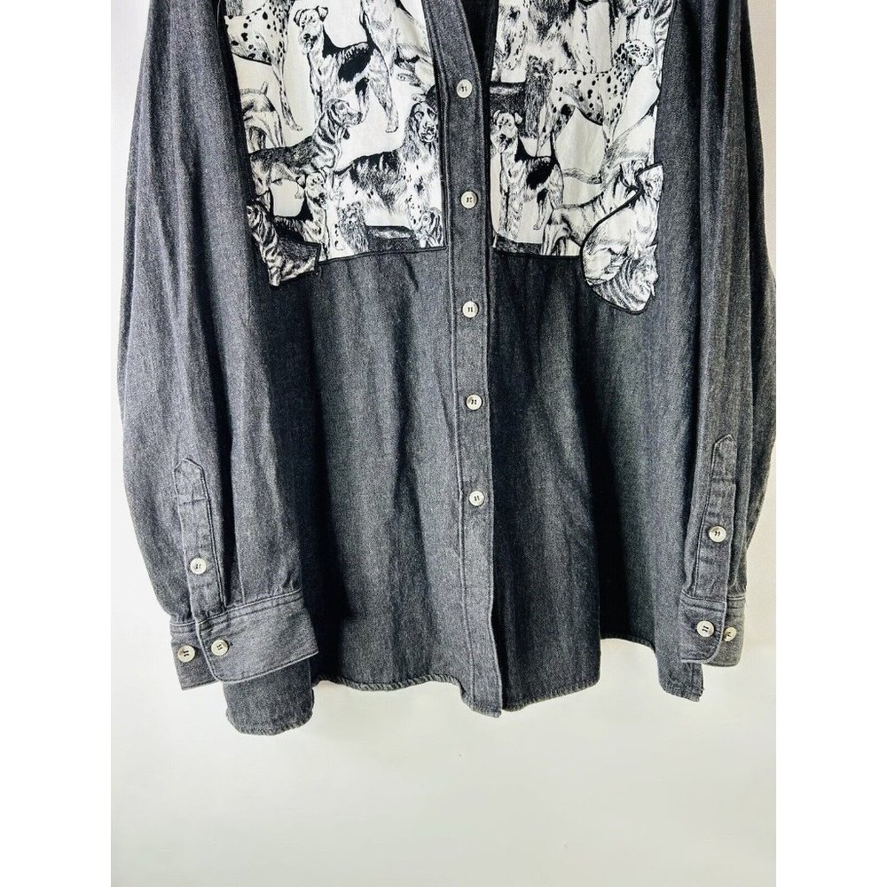 The Quacker Factory Puppy Dog Patchwork Denim But… - image 5